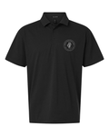 Premium Embroidered Men's Golf Polo (Black/White)