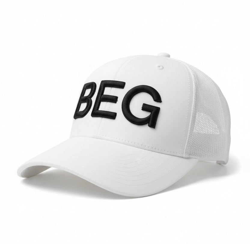 3D Puff Initials (White)